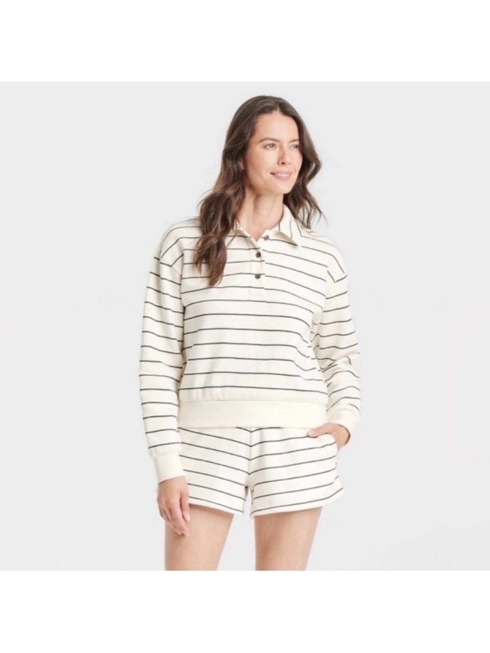 Universal Thread striped fleece set